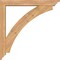 Ekena Millwork Thorton Traditional Smooth Bracket w/ Offset Brace, Western Red Cedar, 5 1/2"W x 38"D x 38"H BKT0604X38X38THR01SWR - alternate 4